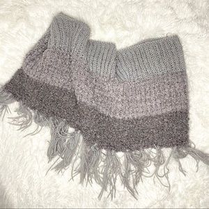 Super soft Knit Infinity Scarf with Fringe